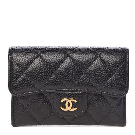 chanel flap card holder price|Chanel caviar quilted card holder.